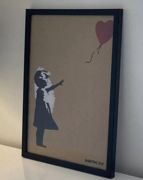BANKSY : werk beperkt tot 50 exemplaren. ingelijst verkocht, Antiek en Kunst, Kunst | Designobjecten, Ophalen of Verzenden