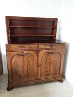Antieke buffetkast met inklap bovenstuk, Antiek en Kunst, Ophalen