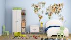 3D Houten Puzzel World Map Animals XXL Muur Decoratie - DIY, Verzenden, Minder dan 500 stukjes, Nieuw, Rubik's of 3D-puzzel