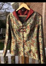 Chinees jasje met vlinder maat 36/38 groen met rood, vlinder, Ophalen of Verzenden, Zo goed als nieuw, Rood