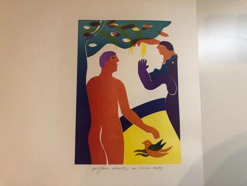 A951 Litho van Doortje de Vries Genummerd, Antiek en Kunst, Kunst | Litho's en Zeefdrukken, Ophalen of Verzenden