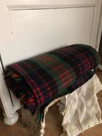 Oude wollen geruiten deken /plaid/kleed, Ophalen of Verzenden