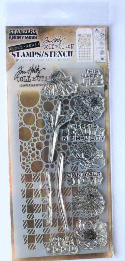 Tim Holtz Stampers Anonymus Mixed Media Stamps/Stencil Sets, Hobby en Vrije tijd, Stempelen, Nieuw, Clearstamp, Verzenden