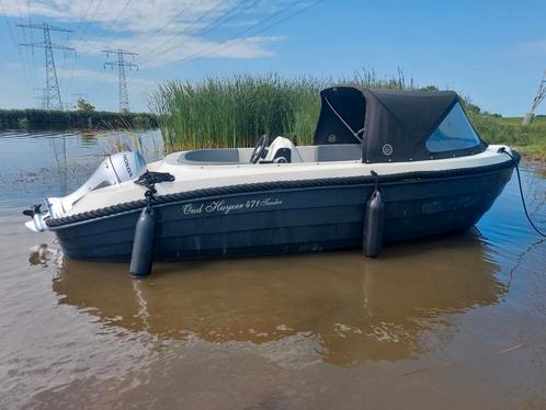Oud Huijzer 471 Tender, Watersport en Boten, Sloepen, Gebruikt, 10 tot 30 pk, 3 tot 6 meter, Buitenboordmotor, Benzine, Polyester