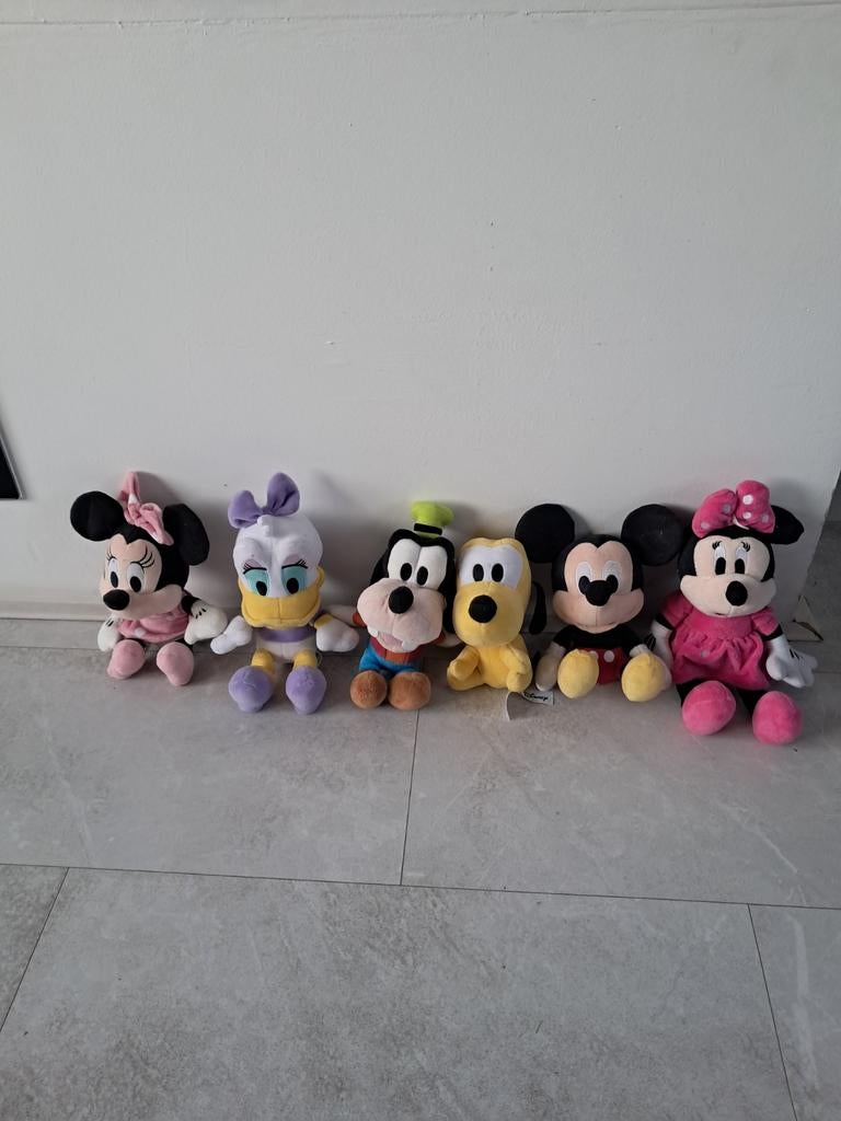 Disney Knuffel Collectie - Mickey, Minnie, Katrien, Goofy, Kinderen en Baby's, Speelgoed | Knuffels en Pluche, Ophalen, Zo goed als nieuw
