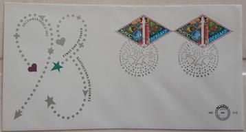 FDC E316 Decemberzegels 1993 NL 2 dezelfde zegels  beschikbaar voor biedingen