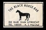suikerzakje 723 The Black Horse Bar Utrecht, Ophalen of Verzenden, Nederland