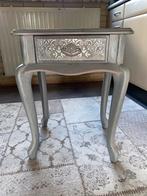 Brocante/vintage tafeltje/sitetable franse stijl grijs/roze, Ophalen of Verzenden