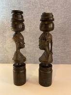 Antieke Afrikaanse Kandelaars - Set van Twee, Antiek en Kunst, Ophalen of Verzenden, Overige materialen