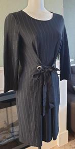 Massimo Dutti prachtige zwarte krijtstreep jurk mt S 36, Knielengte, Zo goed als nieuw, Massimo Dutti, Maat 36 (S)