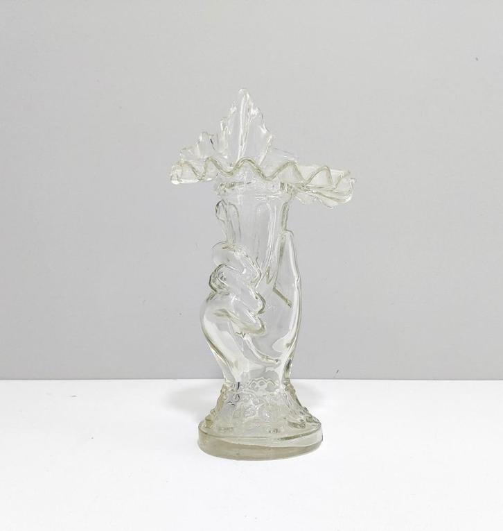 Hand- fakkel vaas in persglas, Huis en Inrichting, Woonaccessoires | Vazen, Zo goed als nieuw, Overige kleuren, Minder dan 50 cm