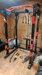 Powercage/ squat met kabel en veel accessoires, Ophalen, Benen, Gebruikt, Krachtstation