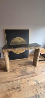 Stijlvolle bijzettafel natuursteen roten, Huis en Inrichting, Ophalen, Overige materialen, Nieuw, Minder dan 50 cm