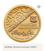 US Dollar "American Innovation" 2018 P, Ophalen of Verzenden, Noord-Amerika, Losse munt