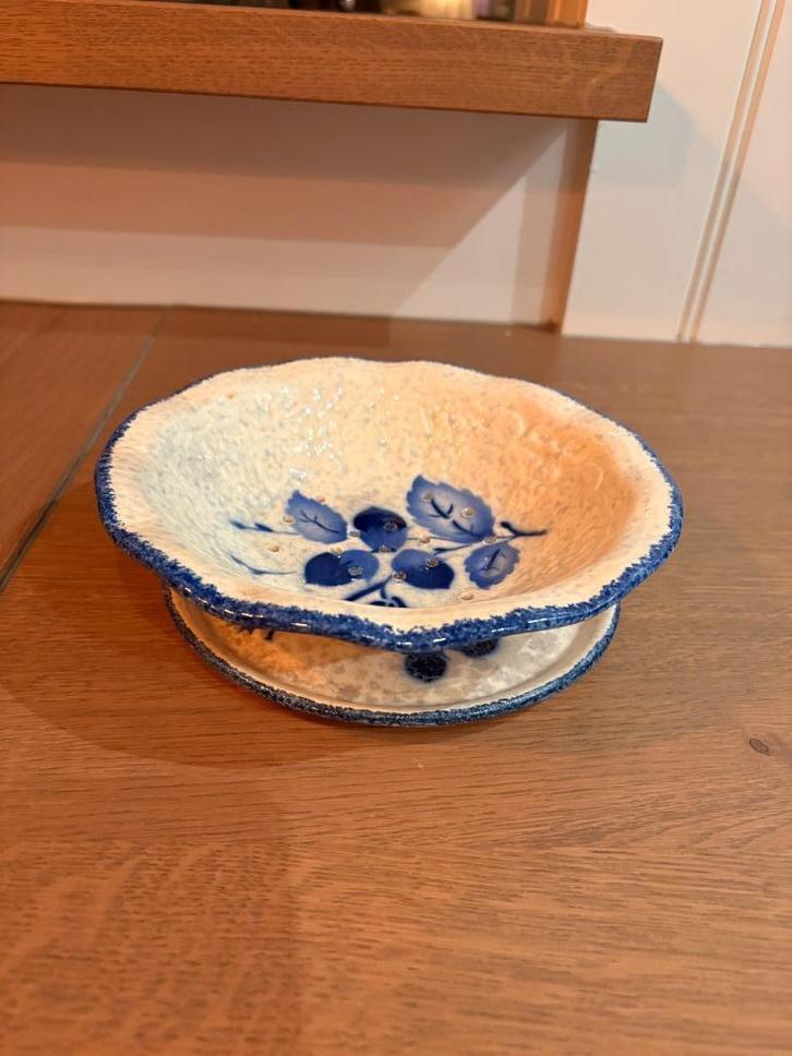 Vintage schaal met onderzet bordje, Antiek en Kunst, Antiek | Schalen, Ophalen of Verzenden