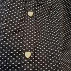 Edith & Ella zwarte blouse +hartjes patroon & knopen M 41128, Kleding | Dames, Maat 38/40 (M), Ophalen of Verzenden, Edith & Ella