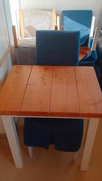 Stoelen 2x blauw en douglas stoel & tafel, Ophalen of Verzenden, Blauw, Twee