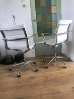 6 ICF Una Executive chair design stoel bureaustoel leer wit, Gebruikt, Wit, Ophalen