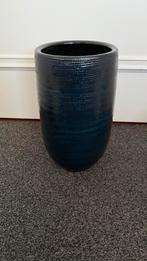 HS Potterie Donkerblauwe vaas Tokio keramiek, Blauw, Aardewerk of Porselein, Ophalen of Verzenden, Zo goed als nieuw