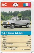 Kw4371 autokaartje talbot samba cabriolet ( 6c), Ophalen of Verzenden, Zo goed als nieuw, Auto's