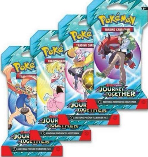 🔥Pokémon Journey Together 4 Pakjes x 10 Kaarten 40 Kaarten, Hobby en Vrije tijd, Verzamelkaartspellen | Pokémon, Nieuw, Booster