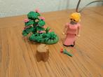 playmobil meisje met rose jurk met boom, Ophalen of Verzenden, Zo goed als nieuw