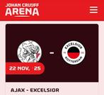 Ajax-Excelsior / 1x Vak 115 / 1e Ring Noord B, Tickets en Kaartjes, Eén persoon, Februari