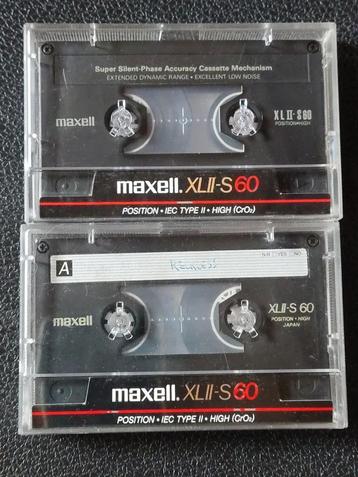 2 x Maxell XL II-S 60 cassettebandjes beschikbaar voor biedingen
