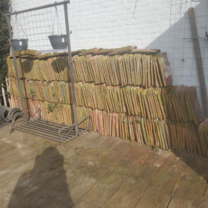 Oudhollandse dakpannen ruim 800 stuks + 9 meter vorsten, Doe-het-zelf en Verbouw, Dakpannen en Dakbedekking, Gebruikt, Dakpannen