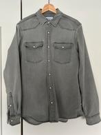 WE blue ridge spijker overhemd grijs maat M, Kleding | Heren, Overhemden, Ophalen of Verzenden, Zo goed als nieuw, Grijs, WE Fashion