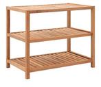 Badkamerrek bijzet kast rek 65x40x55cm massief walnotenhout, Ophalen of Verzenden, Zo goed als nieuw