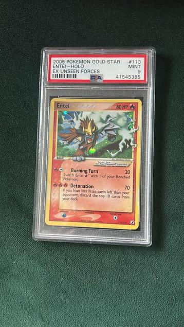 Entei Gold Star PSA 9 beschikbaar voor biedingen