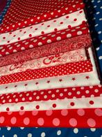 Pakket katoenen lappen stof ROOD, Hobby en Vrije tijd, Stoffen en Lappen, Overige kleuren, 120 cm of meer, Ophalen of Verzenden