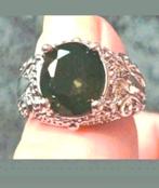 Ring emerald maat 18, Verzenden, Nieuw, Zilver