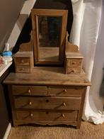 Geloogd grenen kaptafel, Huis en Inrichting, Tafels | Kaptafels, Ophalen, Gebruikt, Rustiek, landelijk, broccante, 50 tot 100 cm