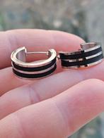 Rvs Brede creolen strepen, Sieraden, Tassen en Uiterlijk, Oorbellen, Overige materialen, Hangers, Nieuw, Ophalen of Verzenden