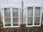 2 kozijnen met dubbele ramen, Gebruikt, Raamkozijn, 150 tot 225 cm, Inclusief glas