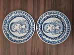 2x diner meisje bord delfts blond, Huis en Inrichting, Keuken | Servies, Ophalen of Verzenden, Aardewerk, Blond Amsterdam, Bord(en)