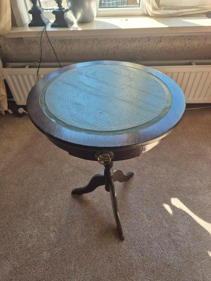 Antieke Bijzettafel met Lade, Antiek en Kunst, Antiek | Meubels | Tafels, Ophalen of Verzenden