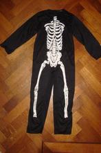 CARNAVAL skelet geraamte onesie pak, zwart wit, maat 134, Ophalen of Verzenden, Gebruikt, 134 t/m 140, Jongen of Meisje