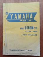 Yamaha  DT50M parts list., Fietsen en Brommers, Handleidingen en Instructieboekjes, Gebruikt, Ophalen of Verzenden