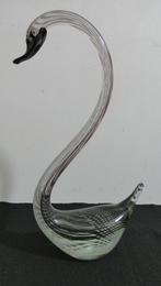 Moderne glazen zwaan [1144], Verzamelen, Beelden en Beeldjes, Ophalen, Zo goed als nieuw, Dier