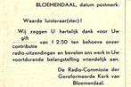 700102 Bloemendaal Gereformeerde Kerk 1936 Radio Bloemendaal, Verzamelen, Ophalen of Verzenden, 1920 tot 1940, Gelopen, Noord-Holland