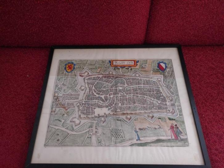 Utrecht; Lodovico Guicciardini / W. Blaeu - Trajectum - 1612, Boeken, Atlassen en Landkaarten, Gelezen, Landkaart, Nederland, 1800 tot 2000