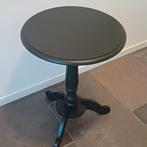 Zwart salon of bijzettafeltje, Huis en Inrichting, Ophalen, Rond, Minder dan 55 cm, 45 tot 60 cm