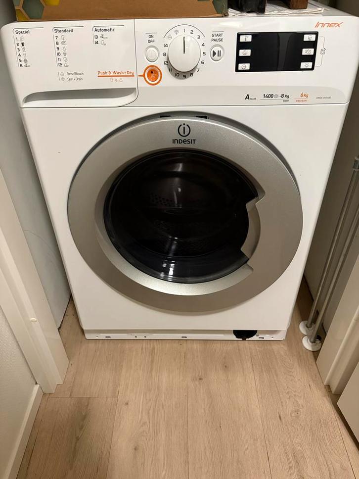 Indesit Combi Wasmachine/Droger - Goed Onderhouden, Witgoed en Apparatuur, Wasmachines, Gebruikt, Voorlader, 6 tot 8 kg, 85 tot 90 cm
