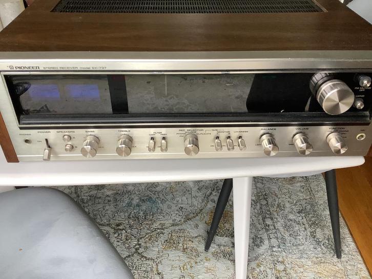 Pioneer SX-737 Stereo Receiver/HPM 100 luidsprekers vintage, Audio, Tv en Foto, Versterkers en Receivers, Gebruikt, Stereo, 60 tot 120 watt