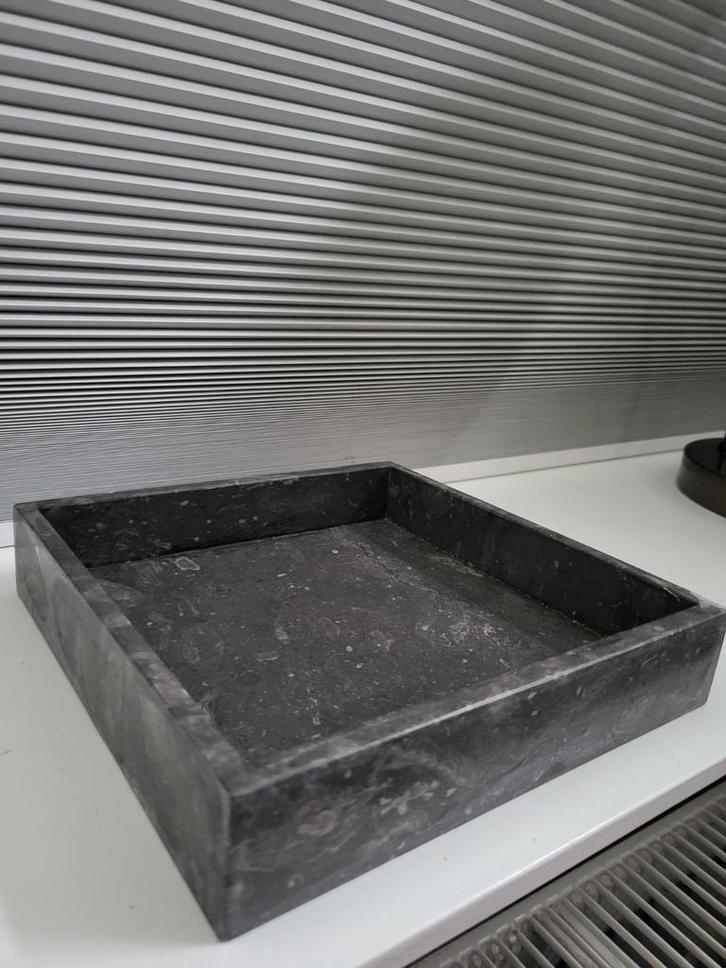 Natuursteen Bakje - Decoratief Vierkant 20x20x4cm, Huis en Inrichting, Woonaccessoires | Schalen en Manden, Nieuw, Schaal, Vierkant