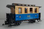 LGB G - 3012 - Passagiersrijtuig - blauw/creme 2e klasse, Gebruikt, Gelijkstroom, Wagon, Ophalen of Verzenden