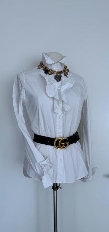 Scapa ruffle blouse wit maat 40 beschikbaar voor biedingen